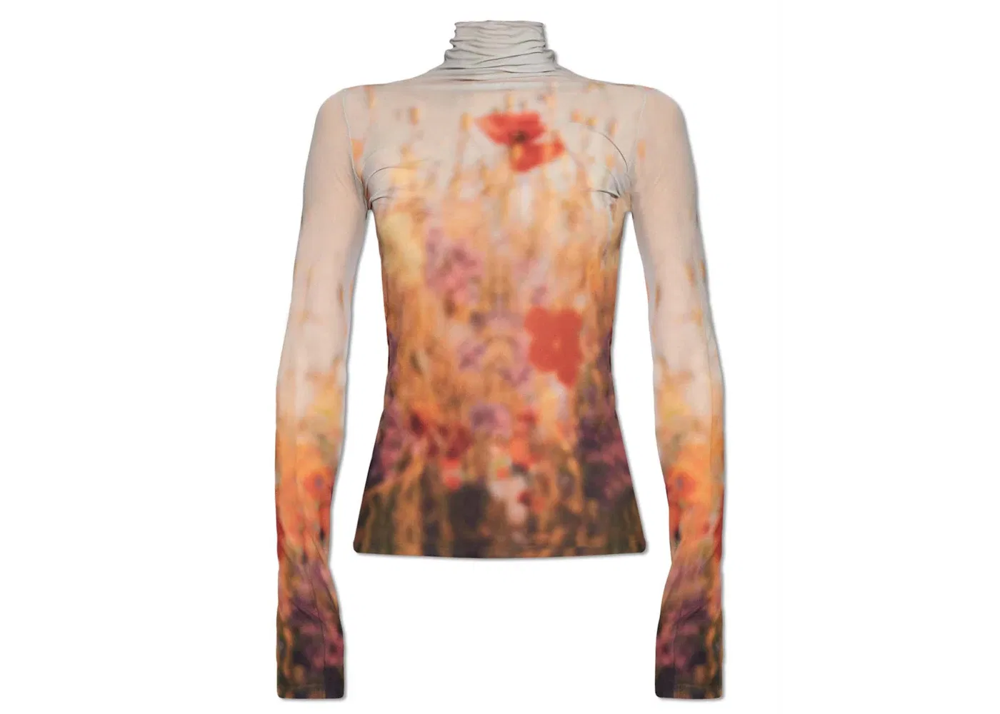 Женская футболка с принтом Acne Studios Printed Seamless AM4 Top, Grey Multi