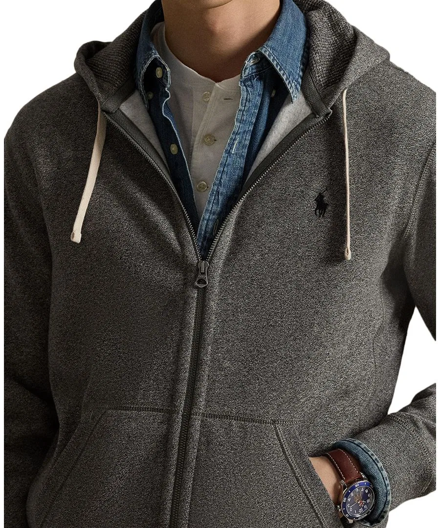 Худи из хлопкового флиса Cotton Fleece Hoodie Collection Polo Ralph Lauren, Ash Grey Heather — фото 4