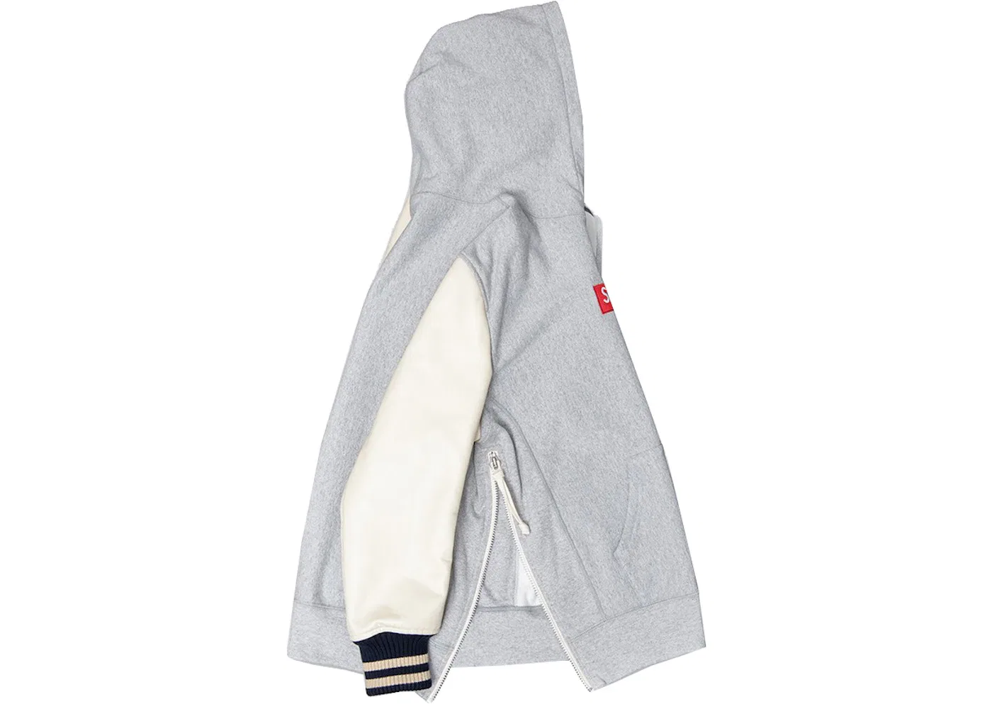 Мужская худи с принтом Junya Watanabe CdG Man Customized Box Logo Supreme, Grey — фото 2