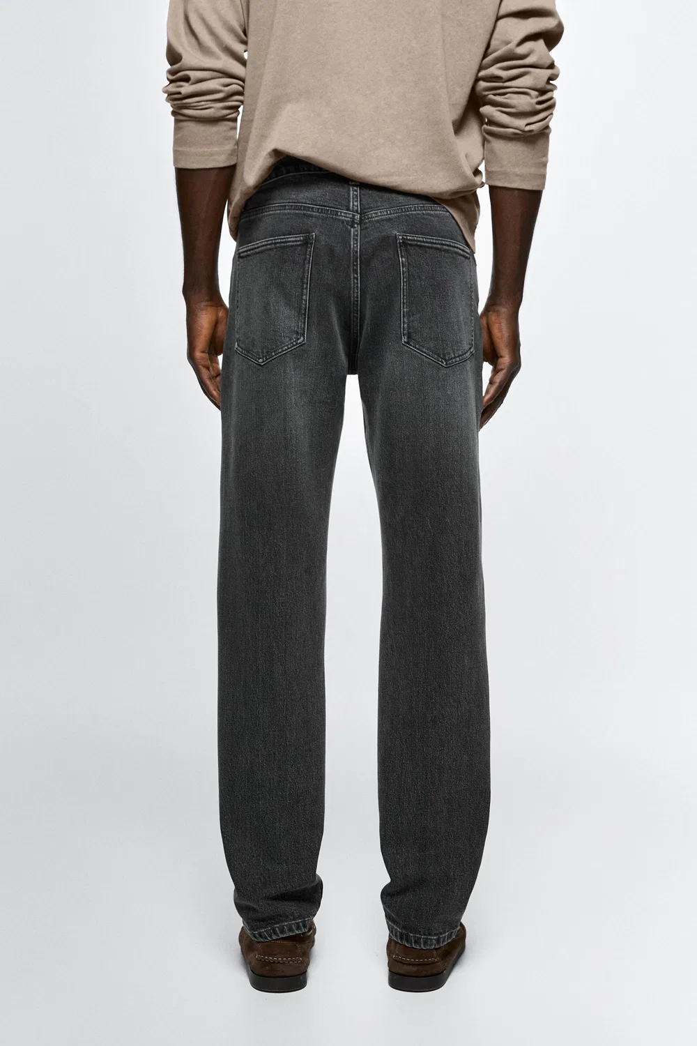 Джинсы Massimo Dutti, узкие, серые — фото 3
