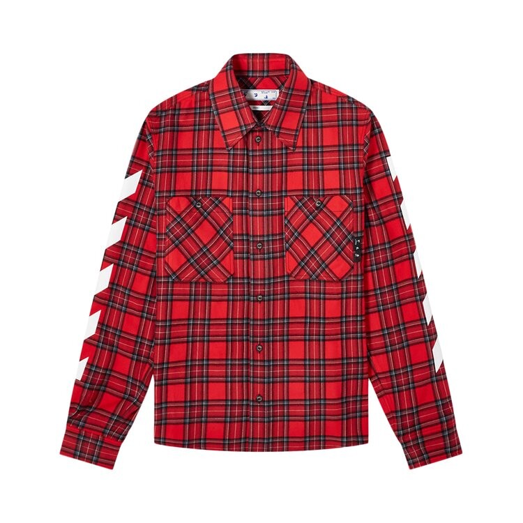 

Рубашка Off-White Diag Flannel Shirt 'Samba/White', белый