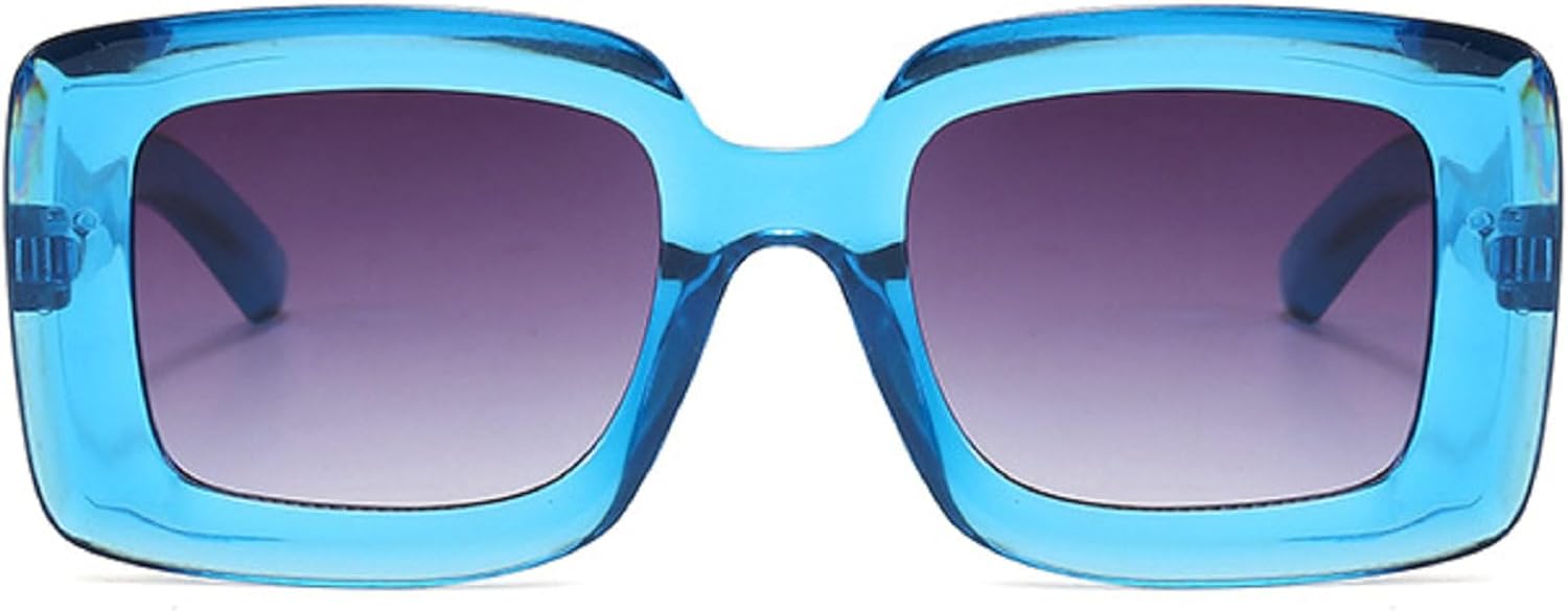 

Классические ретро-солнцезащитные очки квадратной формы для женщин и мужчин в стиле 80-х и 90-х годов. Модные солнцезащитные очки с защитой от УФ-излучения mincl, Blue