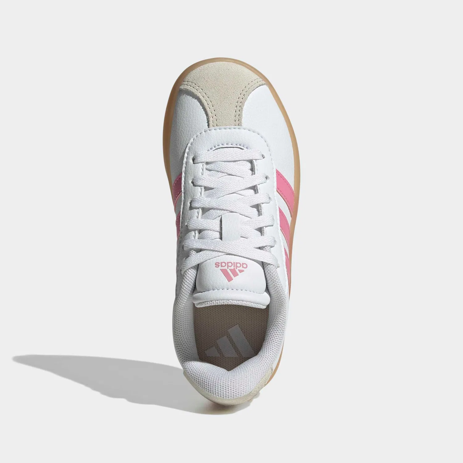 Детские кроссовки из замши Adidas Sportswear, Cloud White/Bliss Pink/Alumina — фото 4