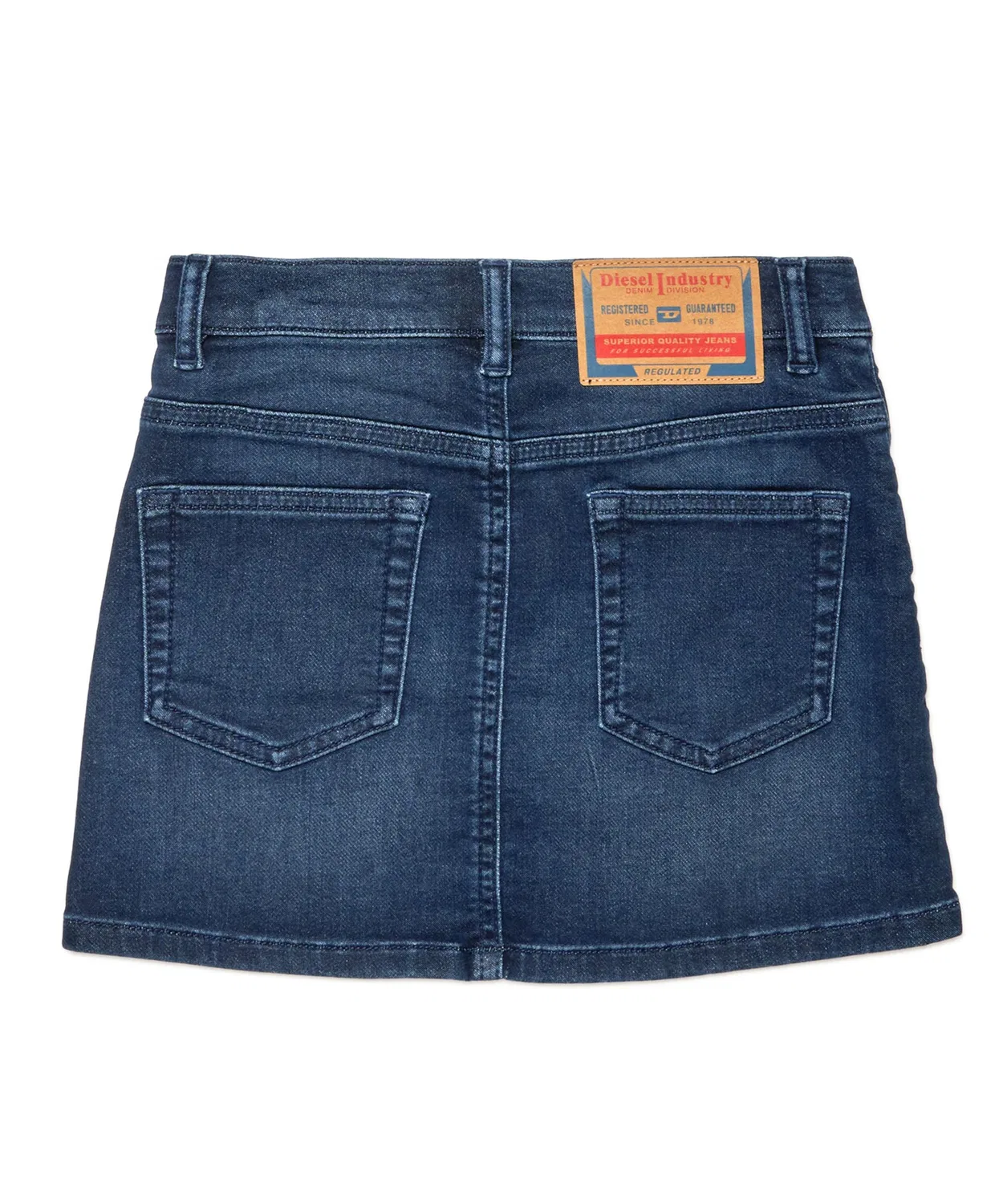 DIESEL KIDS Детская джинсовая юбка из хлопка DIESEL, Индиго Блю — фото 4