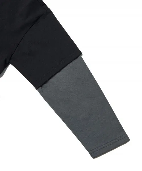 Детская футболка с длинным рукавомMUSINSA STANDARD KIDS, Black/Dark Grey — фото 4