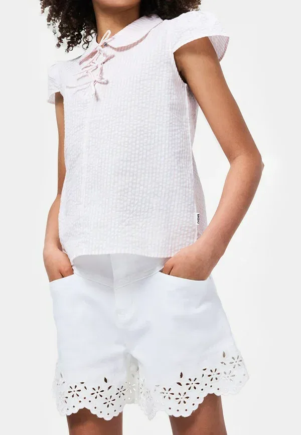 Блуза с бантом Blouse Molo, Cloud Pink Stripe, розовый — фото 2