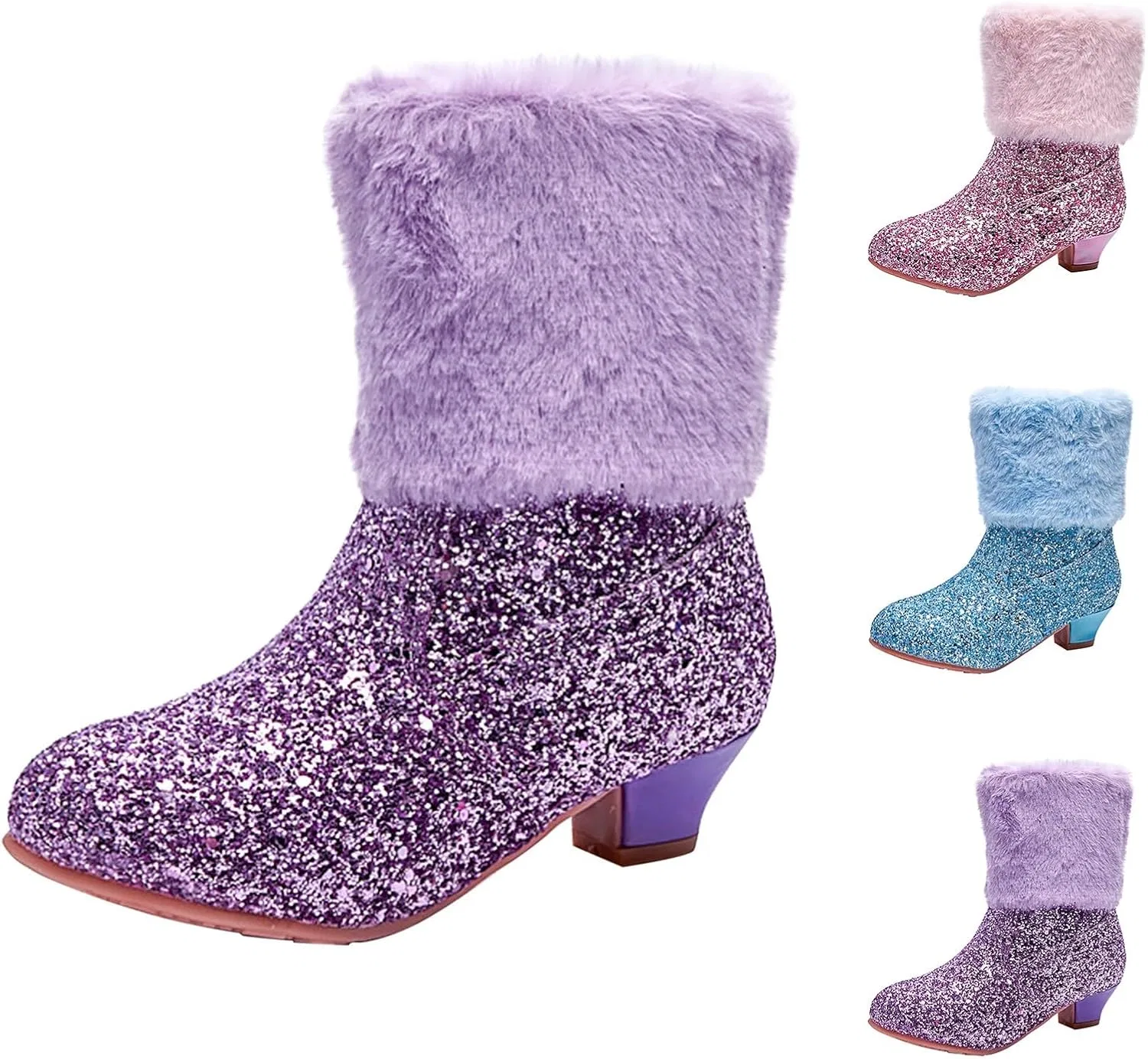 Детские сапоги для девочек с блестками Cowgirl Boots, Purple