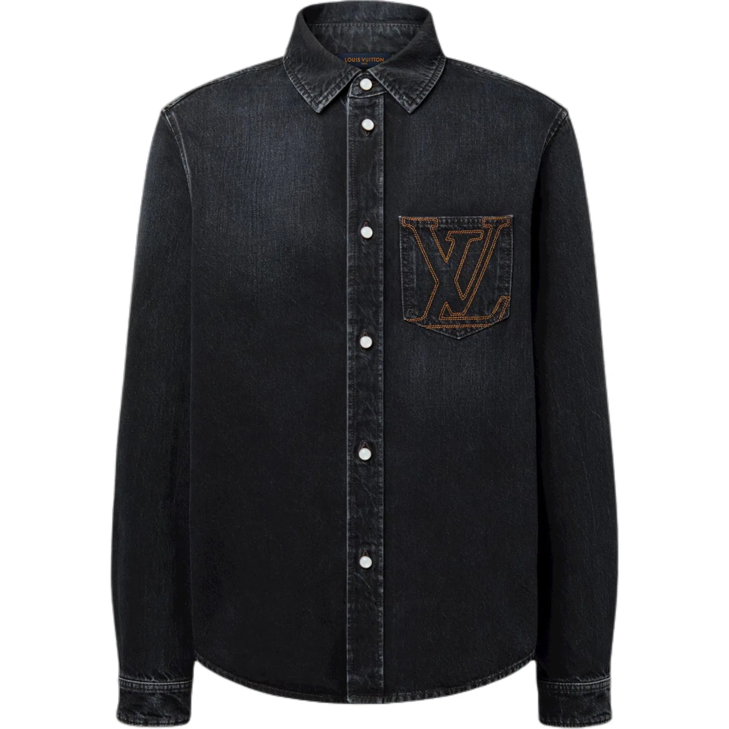 Мужская рубашка с воротником Louis Vuitton, Black