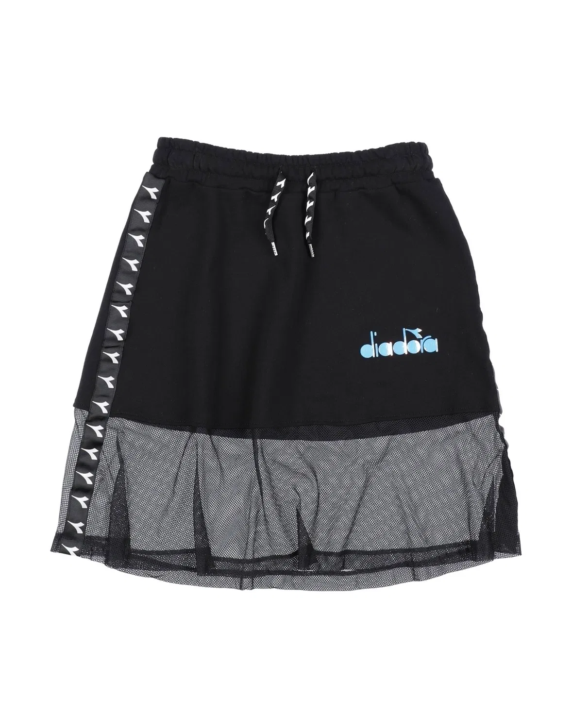 Детская юбка для девочек флисовая с принтом Diadora, черный
