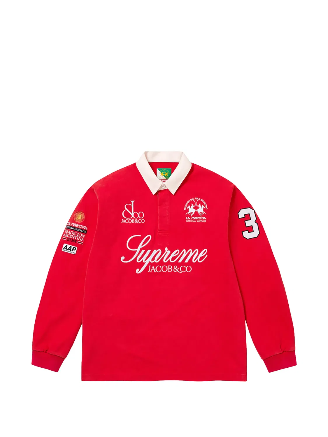 Рубашка поло La Martina с длинными рукавами Supreme, красный