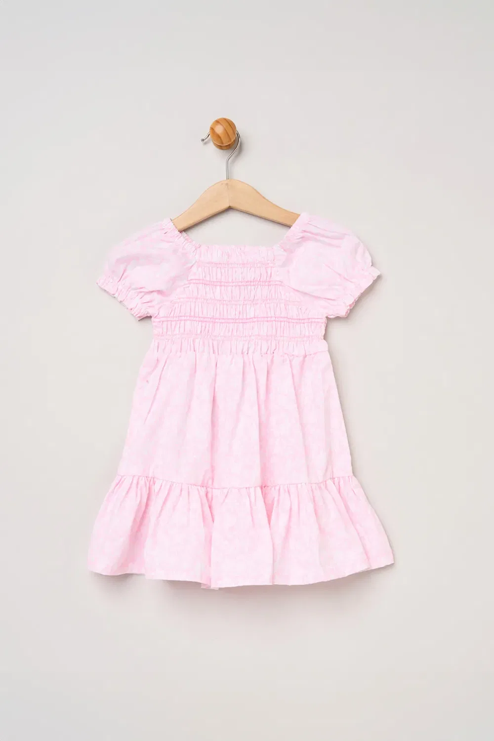 Детское платье с цветочным принтом и вышивкой Miss, Pink — фото 2