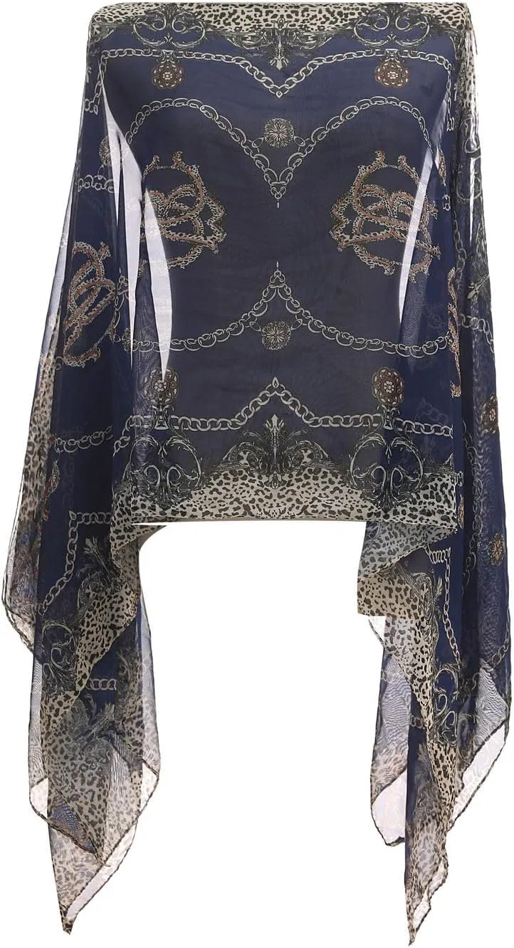 Женская накидка для купальника с рукавами-кимоно, Navy Blue — фото 3