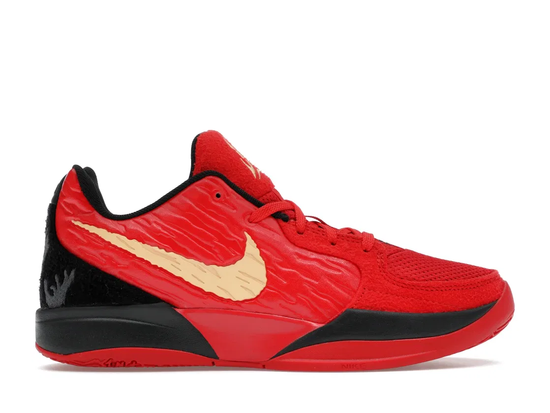 Детские кроссовки с принтом Nike Ja 2 Nightmare Nike, University Red/Celestial Gold/Black/Jade Horizon