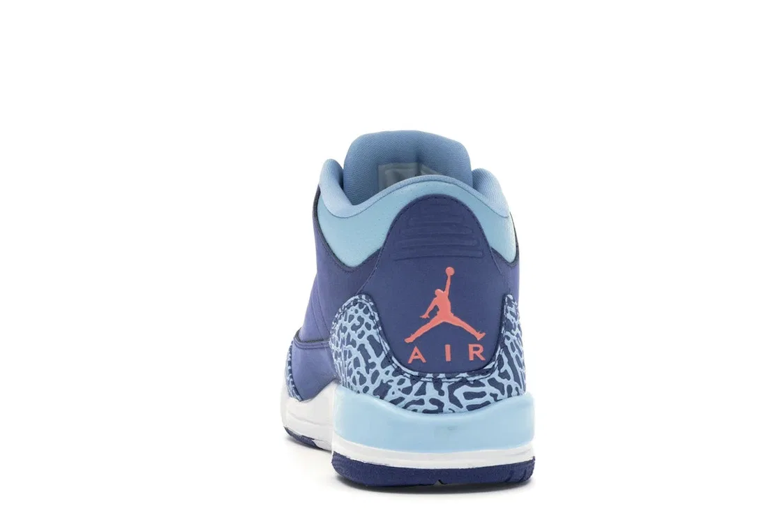 Детские кроссовки Lifestyle с принтом Jordan 3 Retro Jordan, Purple Dust/Atomic Pink-Blue Cap — фото 4