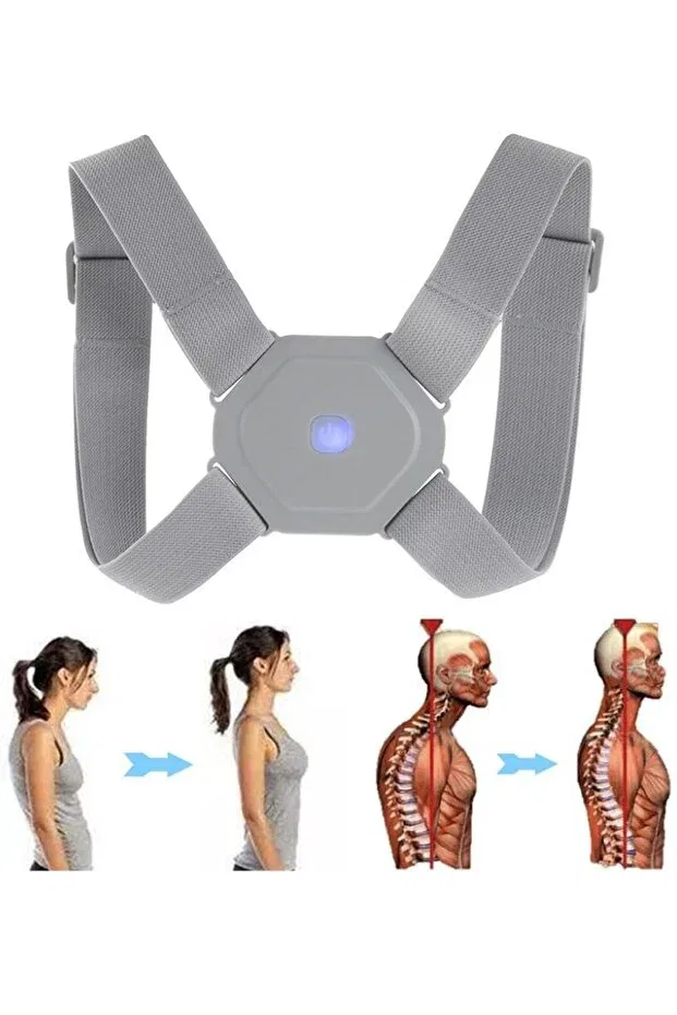 Детский корсет для девочек с длинным рукавом Rechargeable corset with sensor that provides upright stand Chermik, White — фото 3