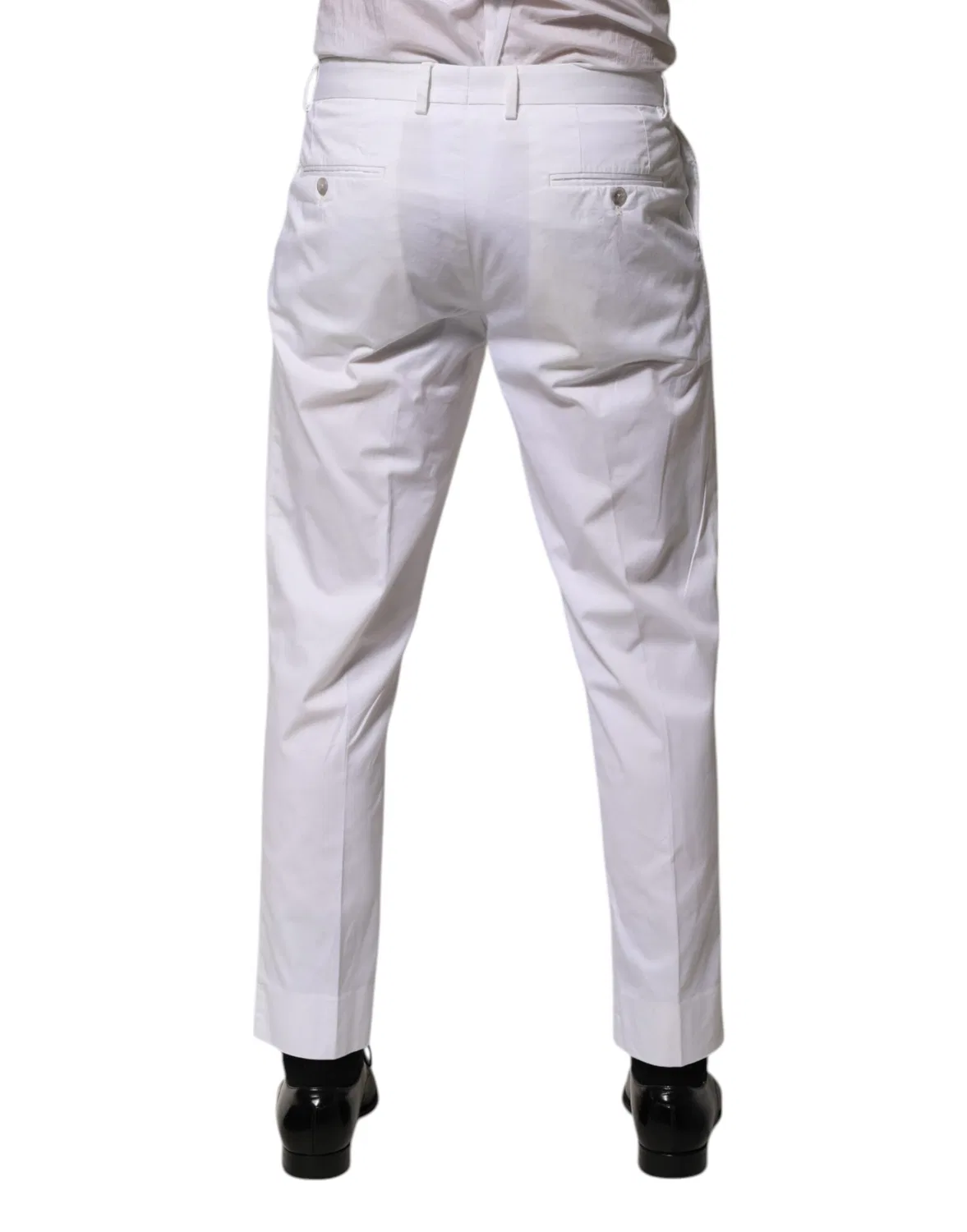 Мужские брюки зауженные Tapered pants Dolce & Gabbana, White — фото 4