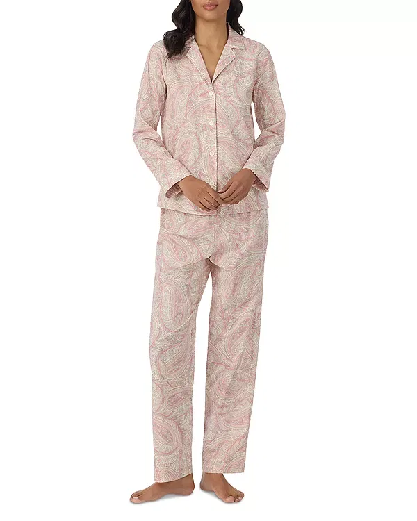 Женский комплект пижамы с длинным рукавом Ralph Lauren, Ivory Print