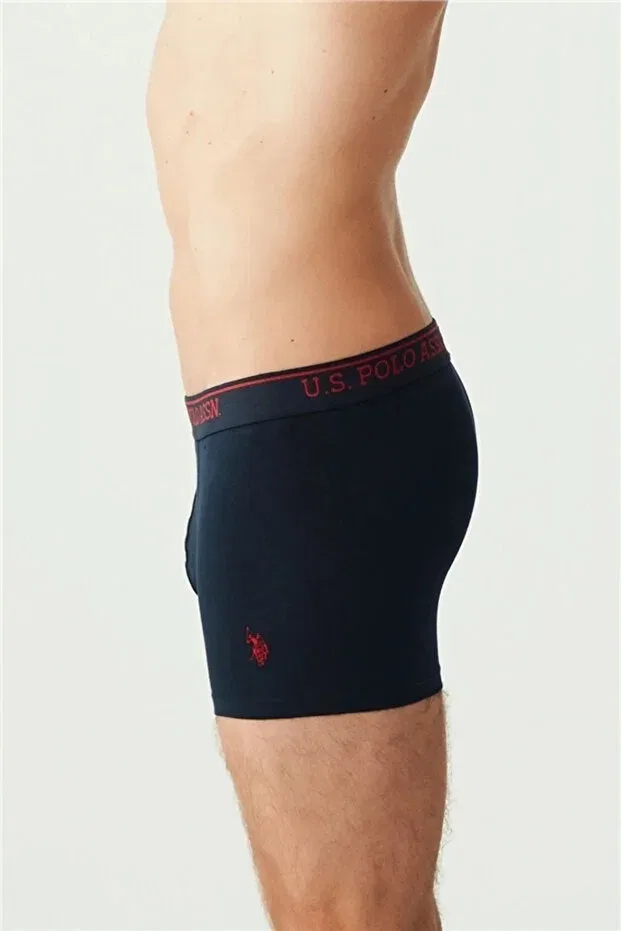 Мужские боксеры с эластичным поясом комплект 3 шт Base. polo assn 80097 U.S. Polo Assn., Black + Anthracite + Dark Blue — фото 4