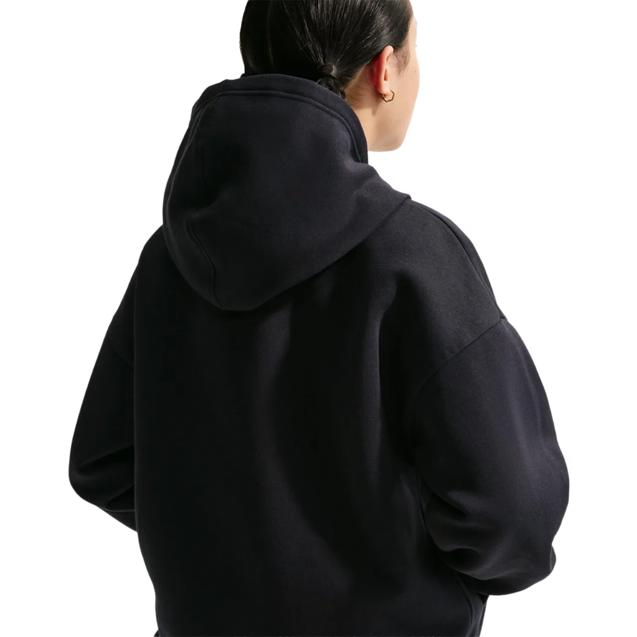Худи для мальчиков Oversized Fleece Nike, черный/белый — фото 2