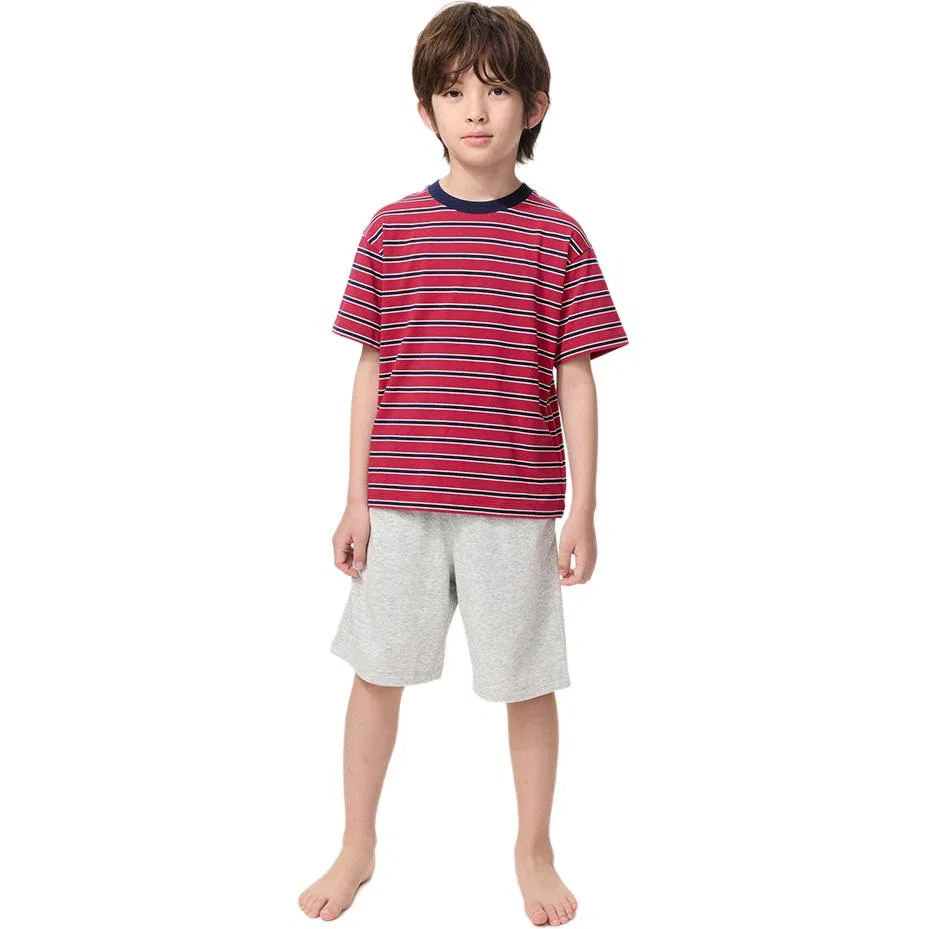Детский спортивный костюм с круглым вырезом, UNIQLO, Coral Red
