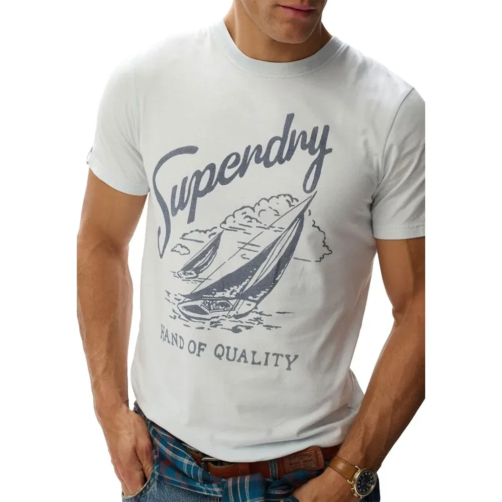 Футболка с коротким рукавом Lo-Fi Dockside Superdry, белый — фото 4