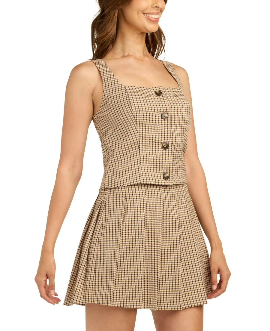 Топ без рукавов с квадратным вырезом, модель Square Neck Button-Front BCX, Color 4 — фото 2