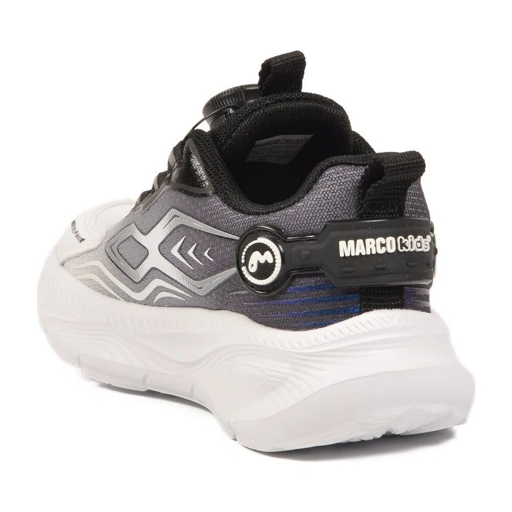 Детские спортивные кроссовки для мальчиков на шнурках White Black Marco Kids — фото 4