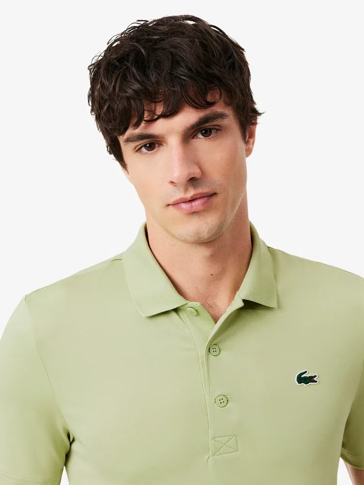 Футболка поло Lacoste Performance Basic, мужская, полиэстер/полиуретан, Apple зеленый — фото 2
