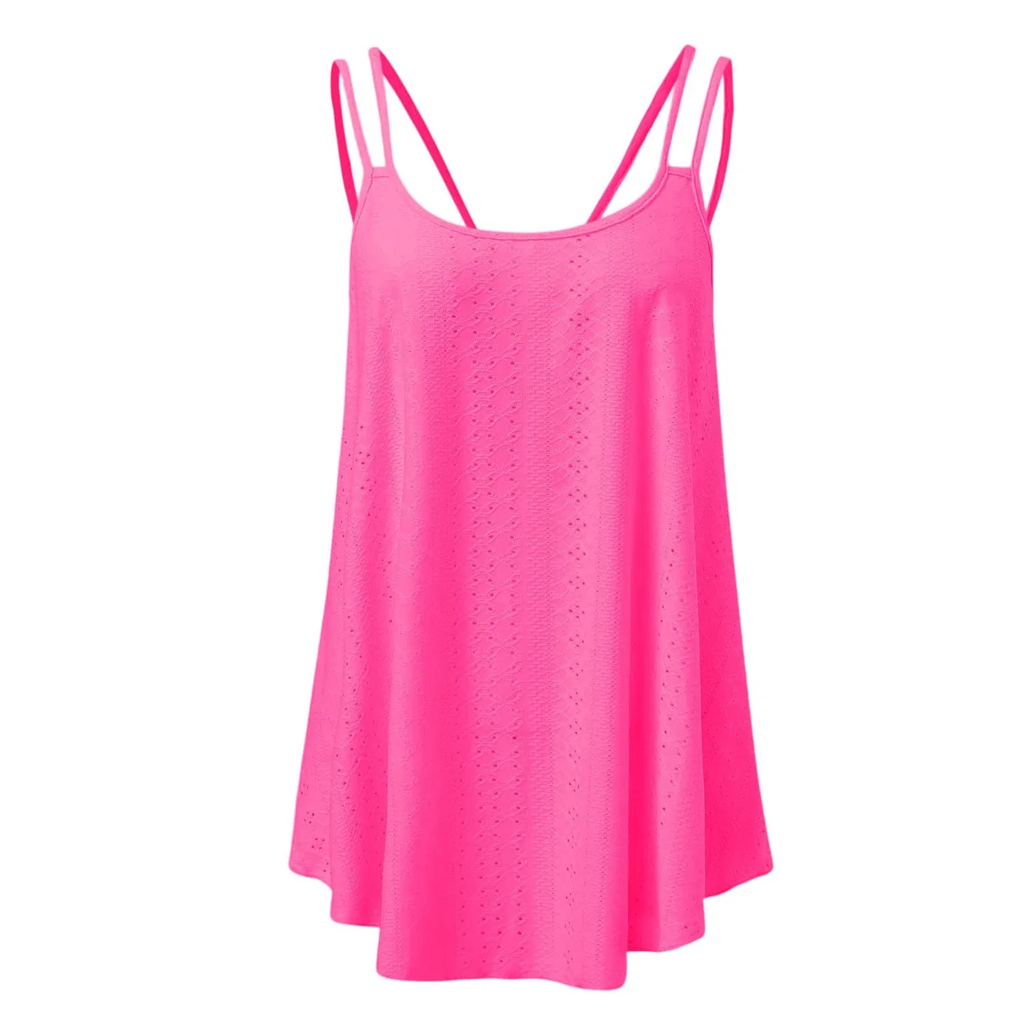 Женский топ без рукавов с жаккардовым узором, Hot Pink — фото 3