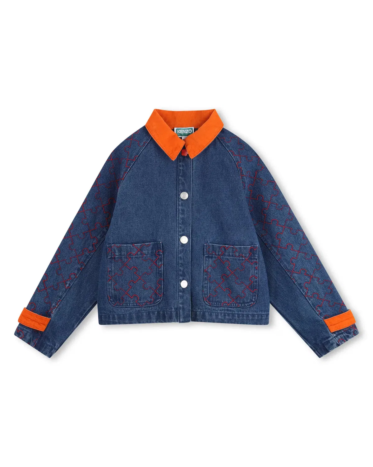 Детская куртка для девочек джинсовая Kenzo Kids, Azul