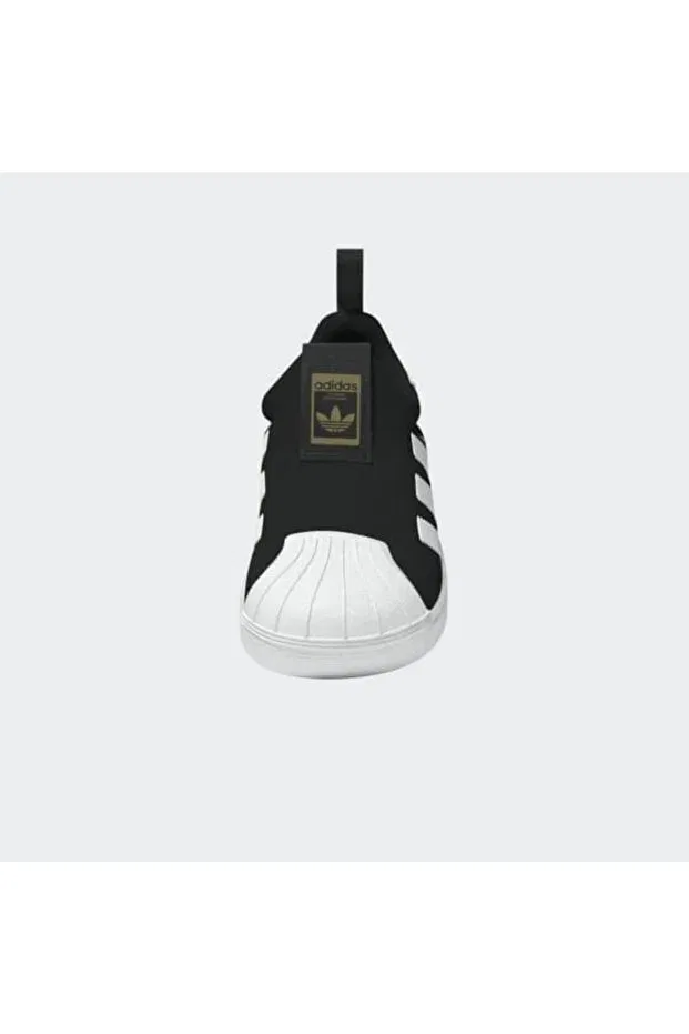 Детские повседневные кроссовки для девочек с полосками Superstar 360 I GX3233 Adidas, Cblack Ftwwht Goldmt — фото 3