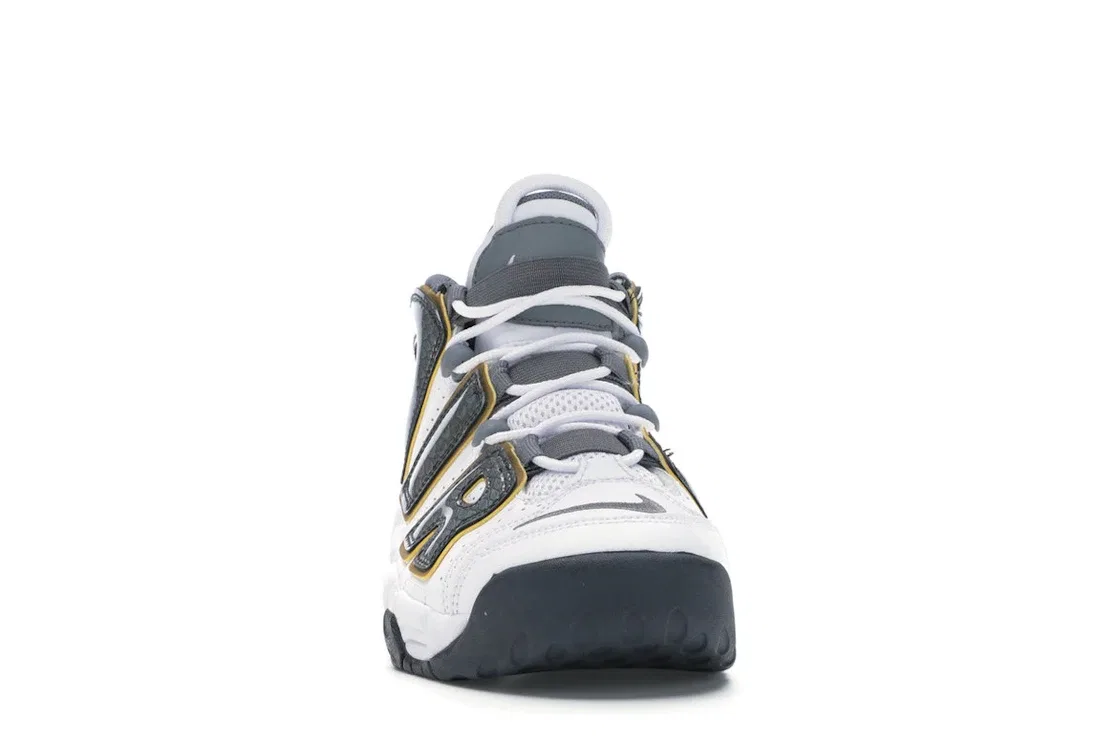 Детские кроссовки Lifestyle с принтом Nike Air More Uptempo Nike, White/Anthracite-Metallic Gold — фото 2