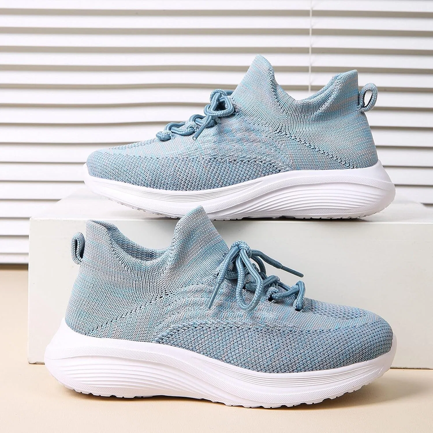Детские кроссовки для мальчиков с принтом Mesh, Light Blue — фото 2