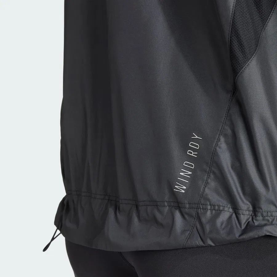 Женская ветрозащитная куртка Own The Run Jacket adidas, Черный — фото 4