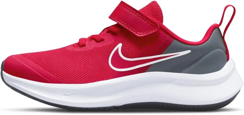 Детские кроссовки для мальчиков с принтом Star Runner 3 PS Nike, White/Red