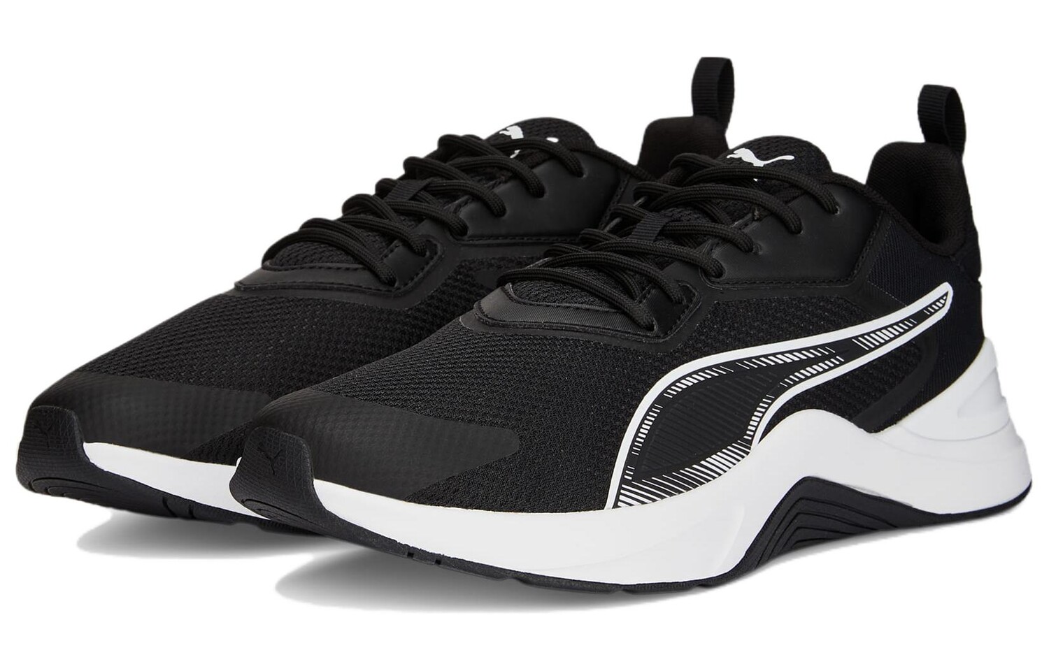 Кроссовки Infusion для бега мужские с низким верхом, черные/белые Puma — фото 3