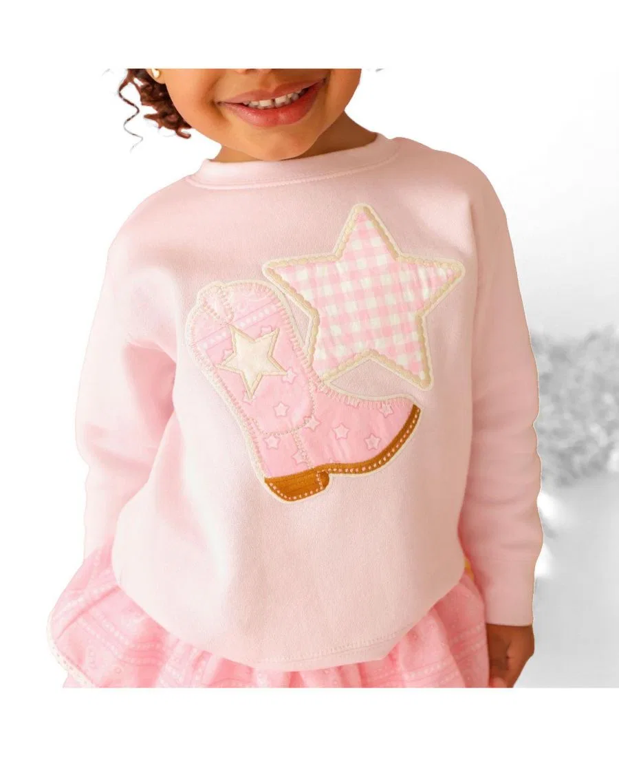 Свитшот с принтом Bandana Cowgirl Patch Sweet Wink, Ballet Pink — фото 3