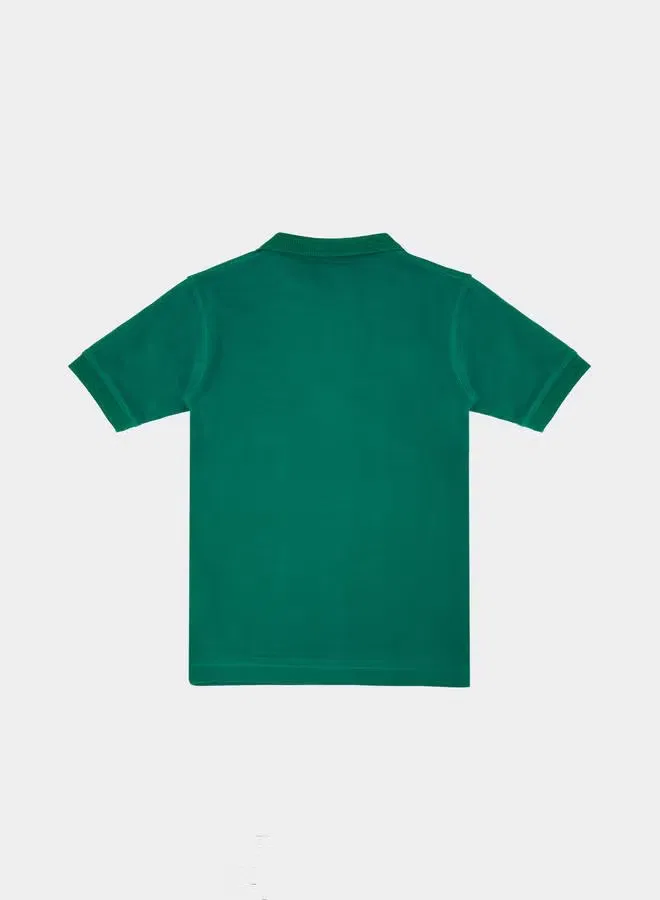 Styli Футболка поло с принтом NY regular fit, темно-зеленый — фото 3