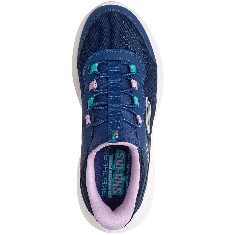 Детские кроссовки для девочек Skechers Bounder Pro, Blue — фото 4