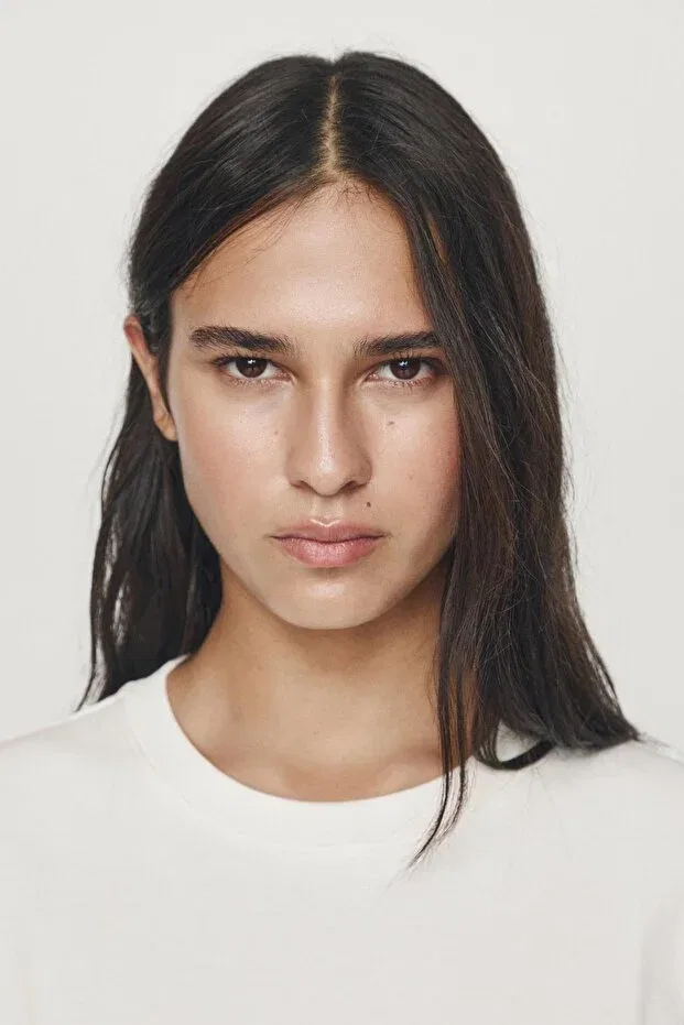 Женская футболка с коротким рукавом хлопковая Massimo Dutti, Nude Color — фото 4