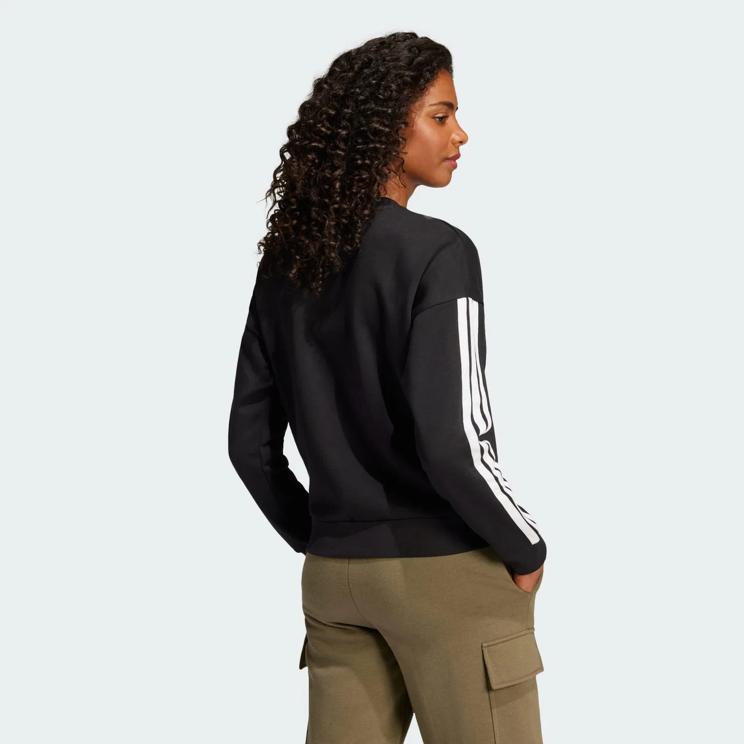 Мужской свитшот с длинным рукавом Essentials 3-Streifen Adidas, Schwarz Weiss — фото 3