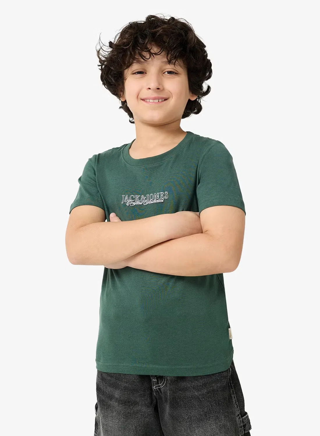 Jack & Jones Junior Комплект футболок с принтом с длинным и коротким рукавом, черный