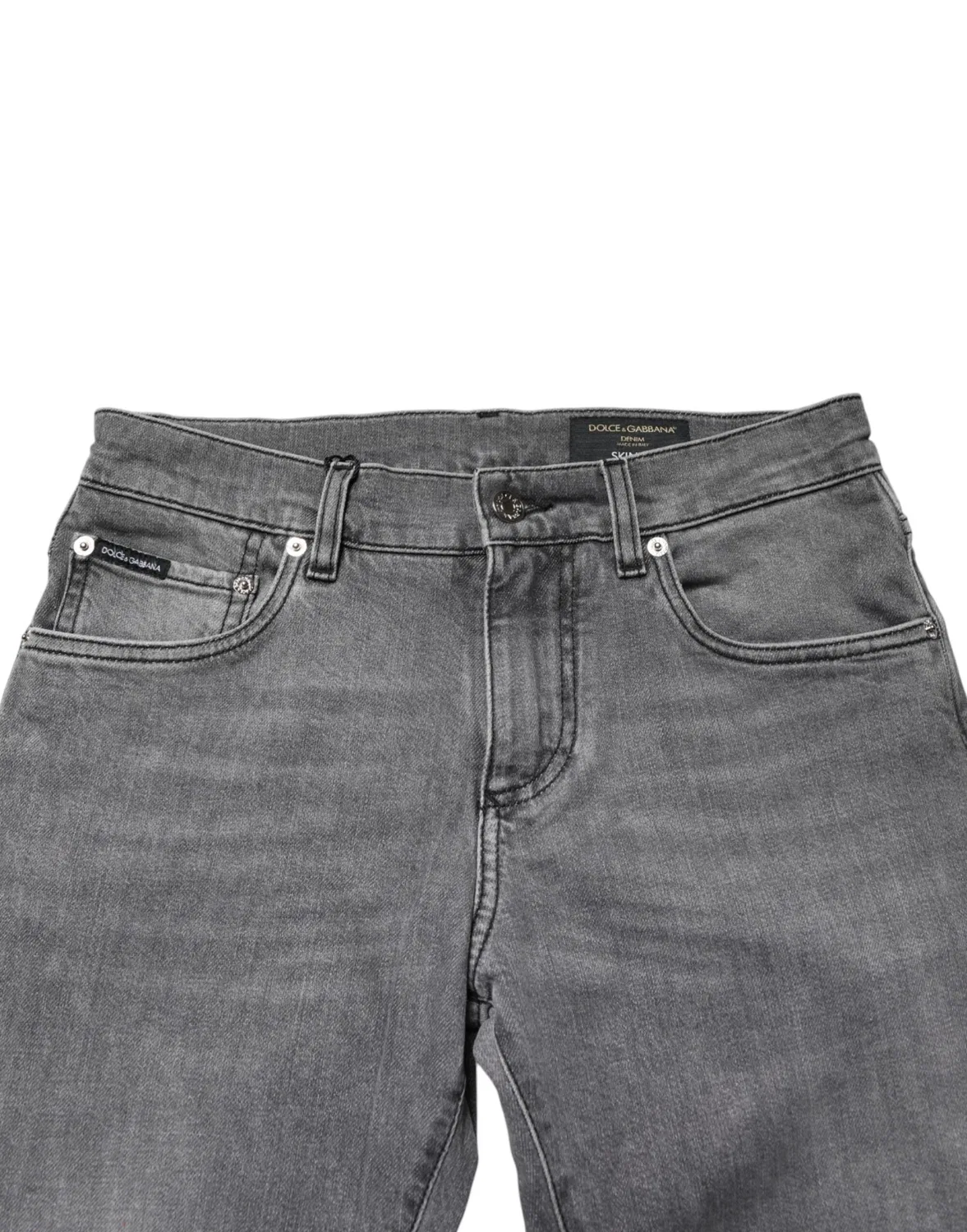 Мужские джинсы скинни с логотипом Skinny Jeans Dolce & Gabbana, Gray — фото 4