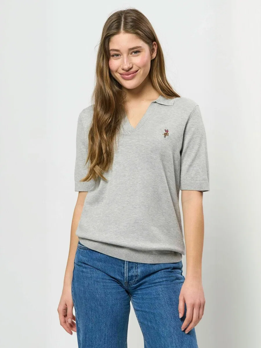 Топ 'UWLilwan' серого цвета с пятнистым рисунком U.S. POLO ASSN. — фото 2