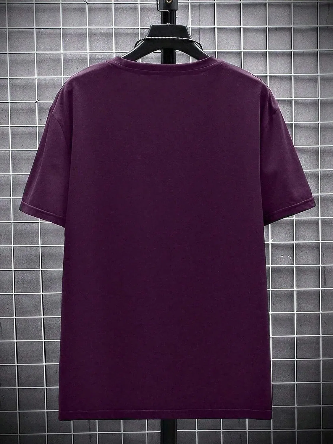 Мужская повседневная футболка с круглым вырезом, Purple — фото 2