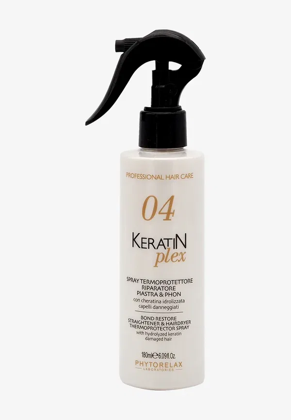 Спрей для волос термозащитный Keratin plex 04 bond restore straightener & hairdryer thermopro, Phytorelax, 180 мл