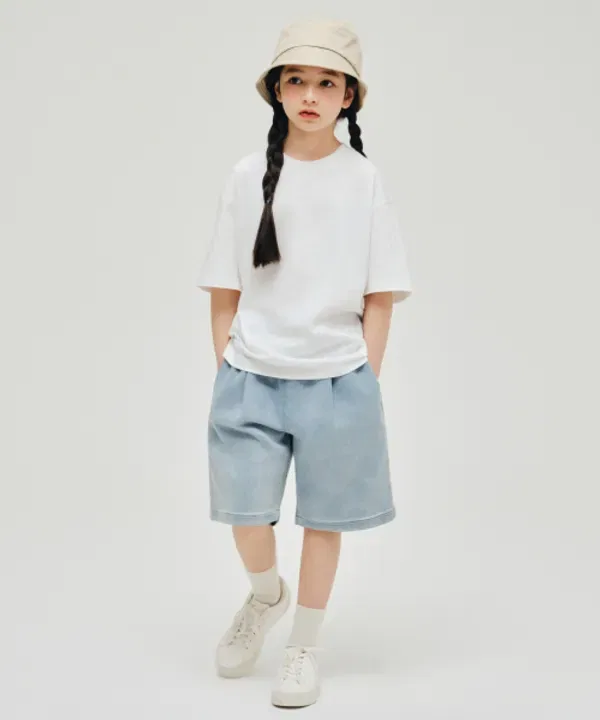 Футболка оверсайз, круглая горловина, Musinsa Standard Kids, белый