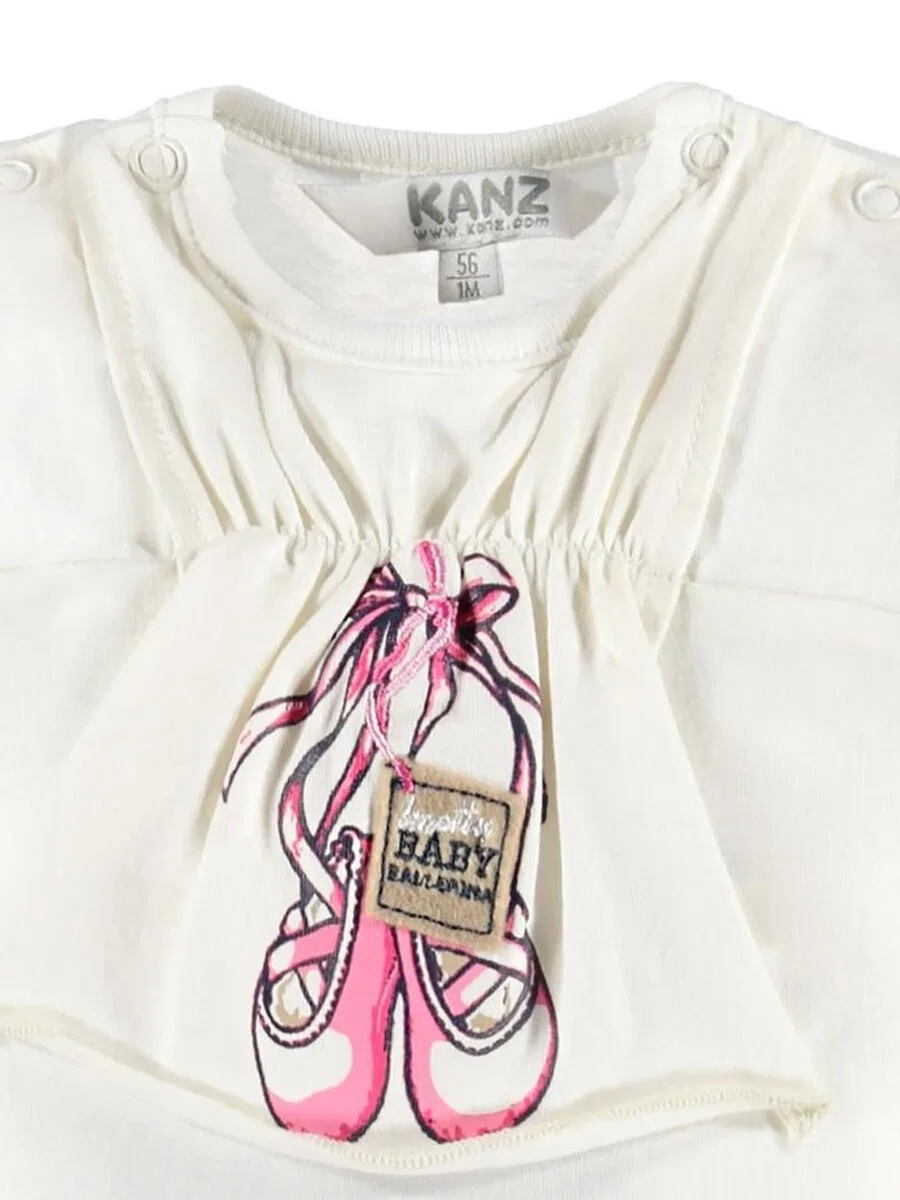 Блузка KANZ 'T-Shirt langarmlig' белого цвета — фото 3