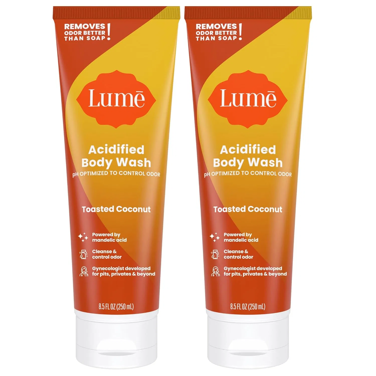 Гель для душа Lume Acidified Body Wash, 240 мл, набор 2 шт, Белый/Opulent Garden