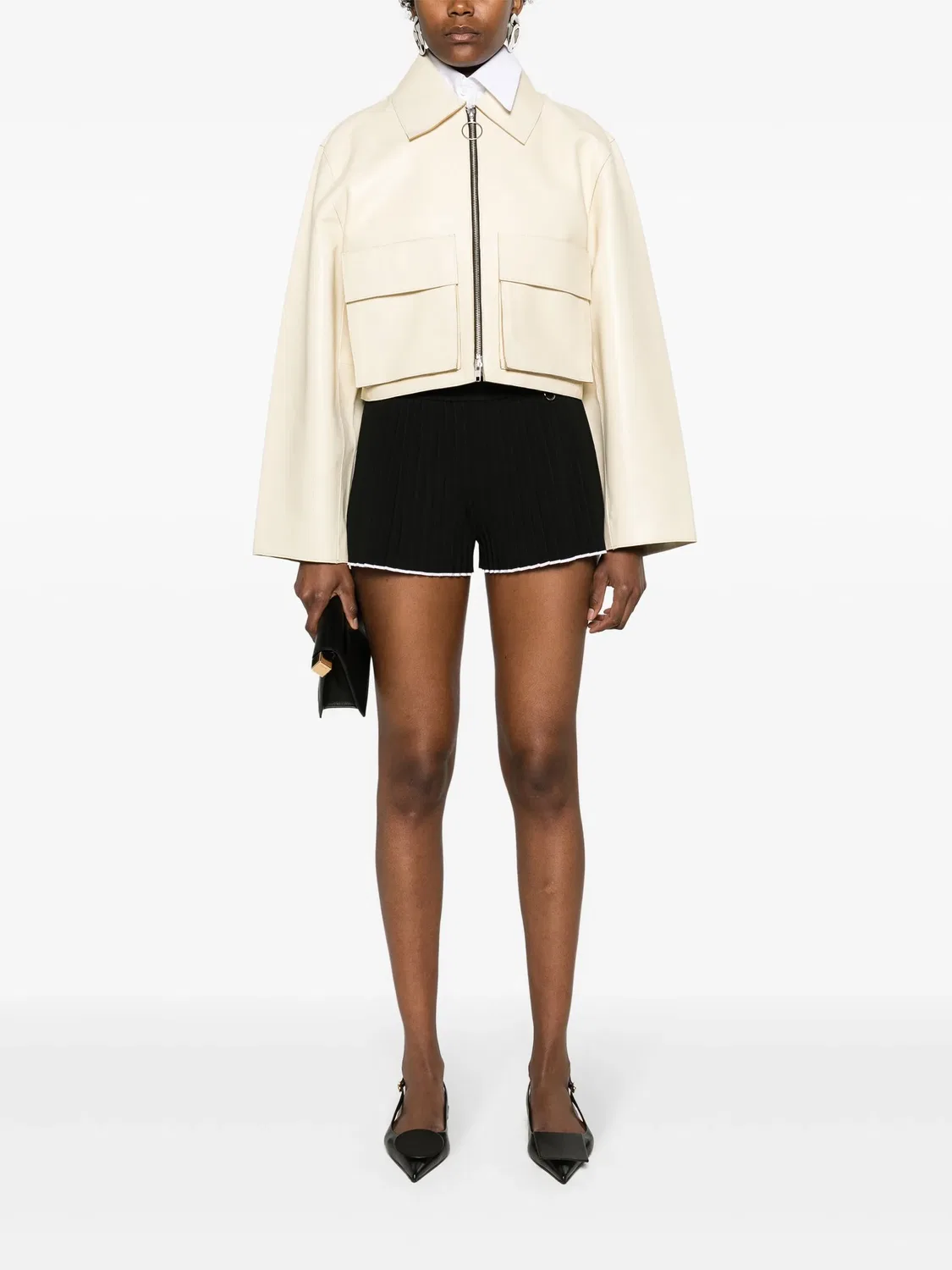 Вязаные шорты Le Short plissé Jacquemus, черный — фото 2